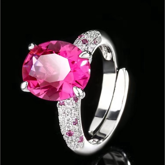 Romeo Ruby High-carbon diamond open ring - Picture 1 of 9